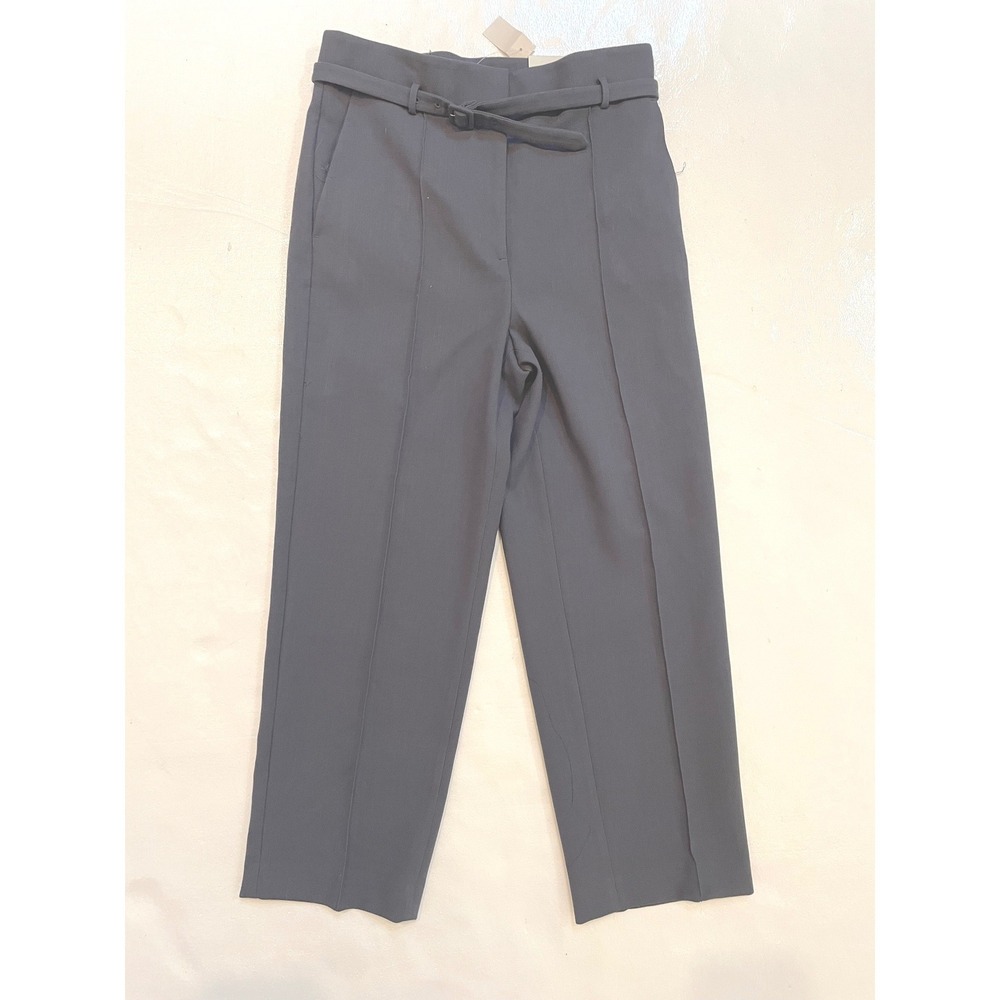 Ann Taylor Pants Womens 8‎ Blue Gray High Rise Belted Ankle Work Office